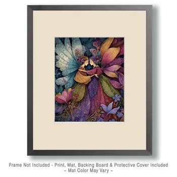 BOHO Fairy Love Art Print - Fairies 8"x10" Artwork