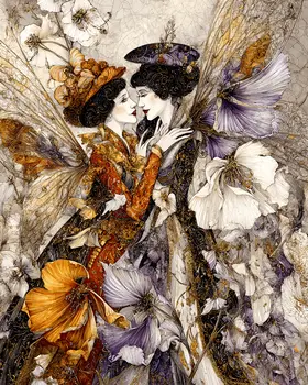 Fairy Tryst Art Print - Fairies 8"x10" Artwork