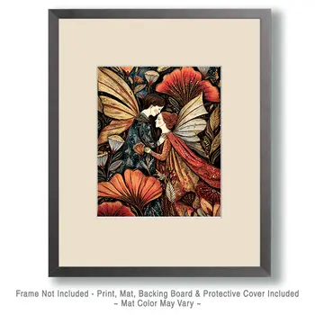 Fairy Romance Art Print - Fairies 8"x10" Artwork