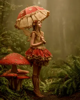 Fairy Watching a Storm Come In - Fairy Art Print - Fairies 8"x10" Artwork