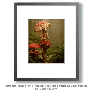 Fairy Watching a Storm Come In - Fairy Art Print - Fairies 8"x10" Artwork