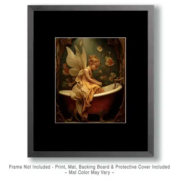 Fairy Testing the Water Art Print - Fairies 8"x10" Artwork
