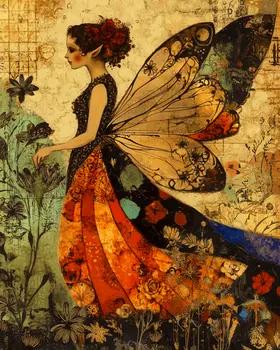 Fae Montage #3 - Fairies Wall Art Prints – 8″x10″ Artwork for 11″x14″ Frame