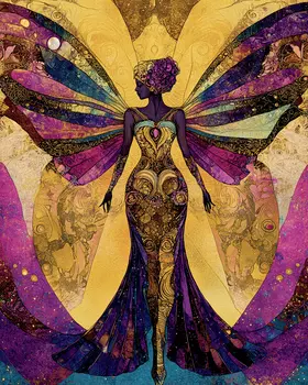 Fae Montage #5 - Fairies Wall Art Prints – 8″x10″ Artwork for 11″x14″ Frame