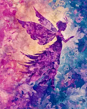 Fae Montage #6 - Fairies Wall Art Prints – 8″x10″ Artwork for 11″x14″ Frame
