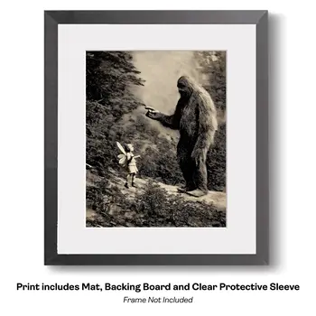 Early Photo Evidence Victorian Era Fairy Art Print - Fairies 8"x10" Artwork