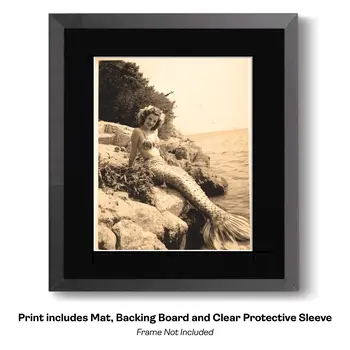 Mermaid Aqua Plunge Art Print - 8"x10" Artwork