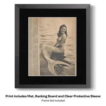 Mermaid Aqua Plunge Art Print - 8"x10" Artwork