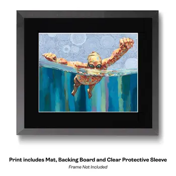 Vintage Scuba Diver 8”x10” Art Print