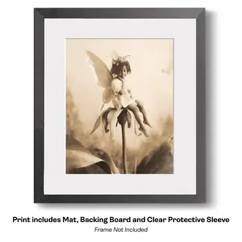 Early Photo Evidence Victorian Era Fairy Art Print - Fairies 8"x10" Artwork