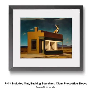 Official Jackalope Portrait - Cryptids Art Prints - 8"x10" Artwork for 10"x12" Frame