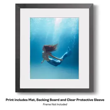 Mermaid Aqua Plunge Art Print - 8"x10" Artwork