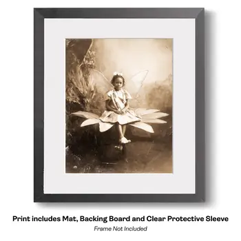 Early Photo Evidence Victorian Era Fairy Art Print - Fairies 8"x10" Artwork
