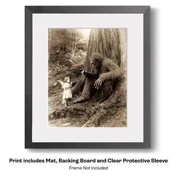 Early Photo Evidence Victorian Era Fairy Art Print - Fairies 8"x10" Artwork