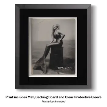 Mermaid Aqua Plunge Art Print - 8"x10" Artwork