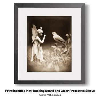 Early Photo Evidence Victorian Era Fairy Art Print - Fairies 8"x10" Artwork