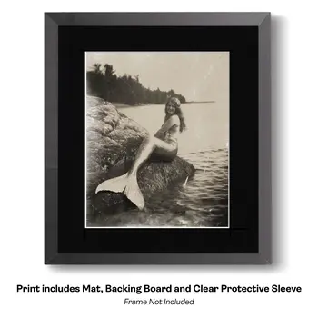 Mermaid Aqua Plunge Art Print - 8"x10" Artwork