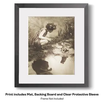 Early Photo Evidence Victorian Era Fairy Art Print - Fairies 8"x10" Artwork