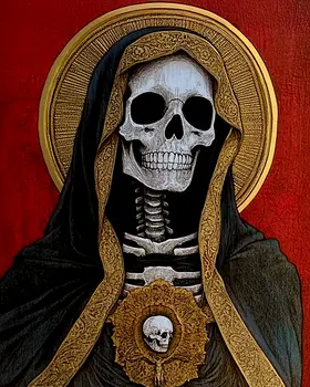 Goth Skeleton Madonna & Roses Art Prints - Gothic 8"x10" Artwork