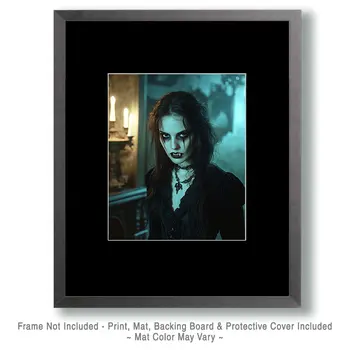 Young Goth Vampire Art Prints - Gothic 8"x10" Artwork