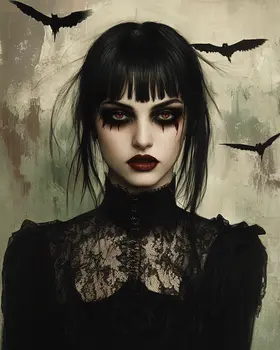 Goth Vampire - Gothic 8"x10" Artwork