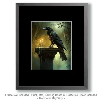 Goth Raven Still-Life Art Prints - Gothic 8"x10" Artwork
