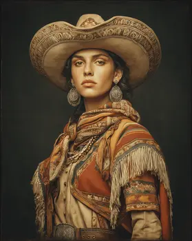 International Cowgirl 11 - International Cowgirl Keepsake Art Prints 8"x10" Artwork for 11"x14" Frame