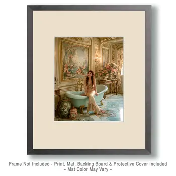 Mermaid Aqua Plunge Art Print - 8"x10" Artwork