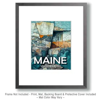 Cliffside - Maine Souvenir Art Prints - 8"x10" Artwork