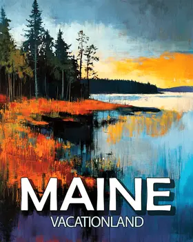 Estuary Evening - Maine Souvenir Art Prints - 8"x10" Artwork