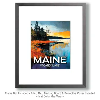 Estuary Evening - Maine Souvenir Art Prints - 8"x10" Artwork