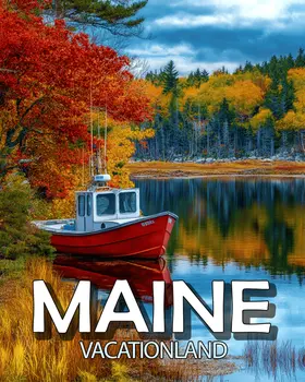 Moored for the Evening - Maine Souvenir Art Prints - 8"x10" Artwork