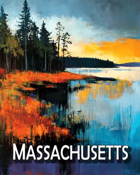 Evening Estuary - Massachusetts Souvenir Art Prints - 8"x10" Artwork