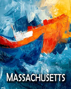 Ships in Storm - Massachusetts Souvenir Art Prints - 8"x10" Artwork