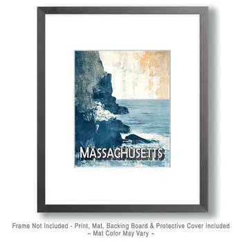 Northern Cliffs - Massachusetts Souvenir Art Prints - 8"x10" Artwork