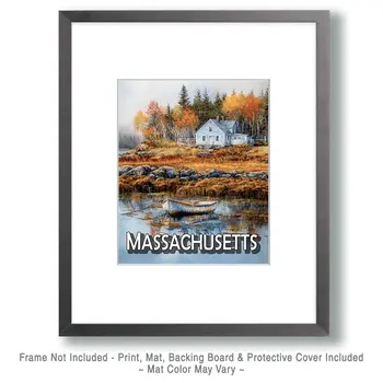 Lobsterman's Home - Massachusetts Souvenir Art Prints - 8"x10" Artwork