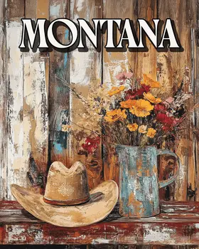 American Great Plains Still-Life - Montana Souvenir Art Prints - 8"x10" Artwork
