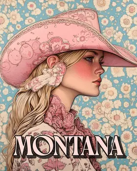Cowgirl Polly - Montana Souvenir Art Prints - 8"x10" Artwork