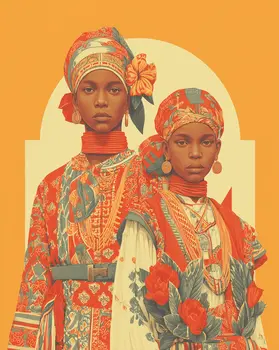 African Portraits 1 –  Worldwide People 8″x10″ Artwork for 10″x12″ Frame