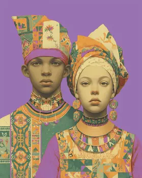 African Portraits 5 –  Worldwide People 8″x10″ Artwork for 10″x12″ Frame