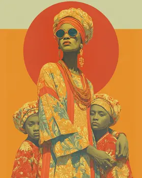 African Portraits 4 –  Worldwide People 8″x10″ Artwork for 10″x12″ Frame