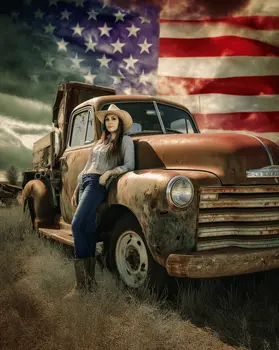 American Life- My Other Car is a Ferrari - Americana Country Life Art Prints - 8"x10" Artwork for 11"x14" Frame