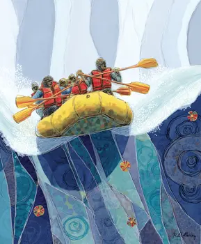 Rafting Adventure 8”x10” Art Print
