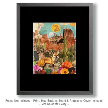 Desert Fox Morning - American Southwest Art Prints - 8"x10" Artwork for 11"x14" Frame
