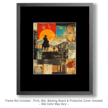 Long Hot Ride - American Southwest Art Prints - 8"x10" Artwork for 11"x14" Frame