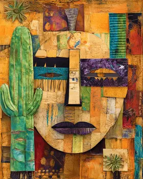 Desert Face - American Southwest Art Prints - 8"x10" Artwork for 11"x14" Frame