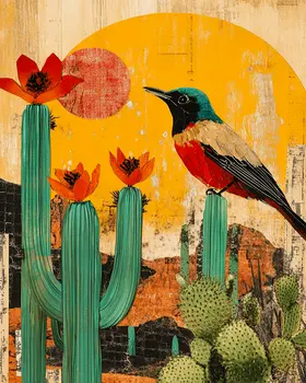 Desert Morning - American Southwest Art Prints - 8"x10" Artwork for 11"x14" Frame
