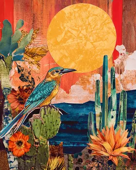 Desert Morning Song - American Southwest Art Prints - 8"x10" Artwork for 11"x14" Frame