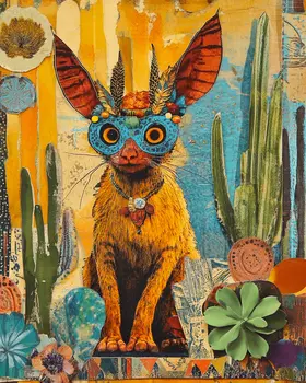 Northern Chupacabra - American Southwest Art Prints - 8"x10" Artwork for 11"x14" Frame
