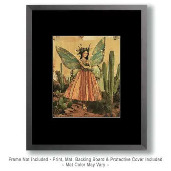 Saguaro Fairy - American Southwest Art Prints - 8"x10" Artwork for 11"x14" Frame